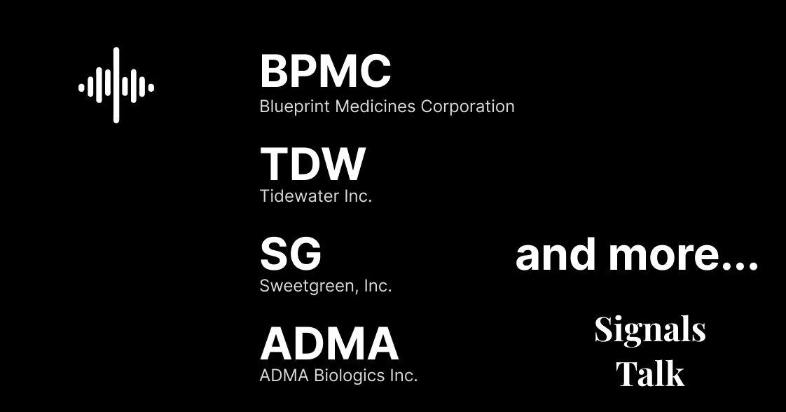 Trading Signals - BPMC, TDW, SG, ADMA and more