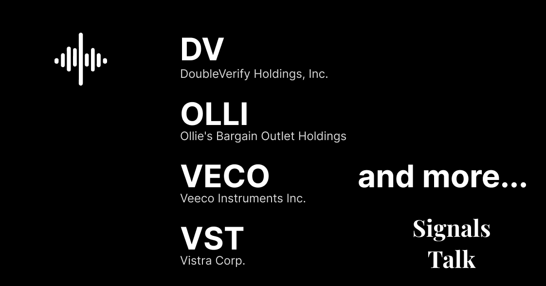 Trading Signals -  DV, OLLI, VECO, VST and more