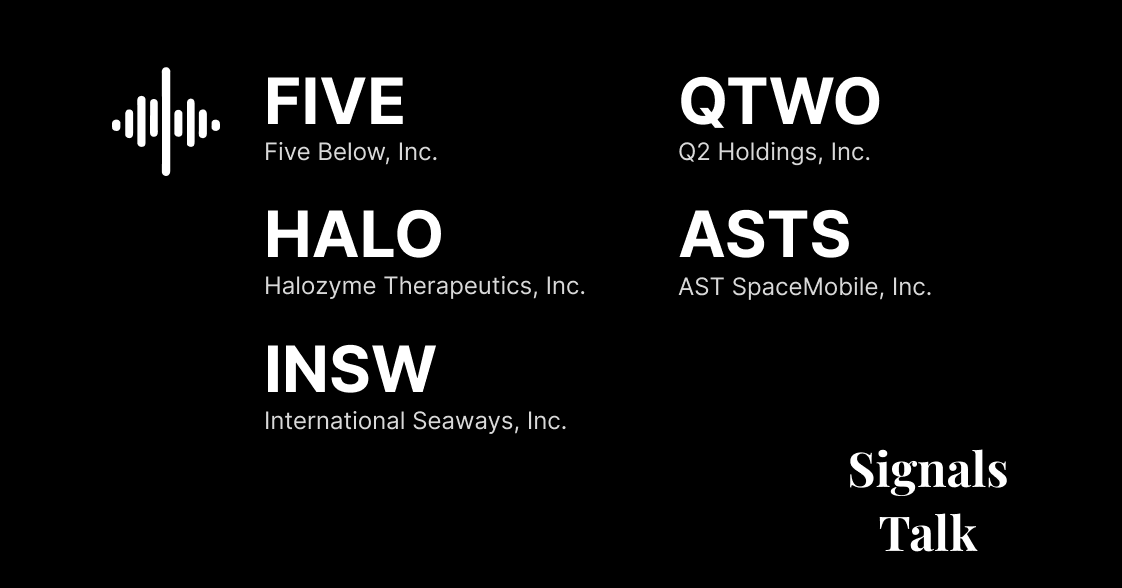 Trading Signals - FIVE, HALO, INSW, QTWO, ASTS