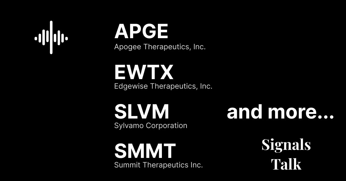 Trading Signals - APGE, EWTX, SLVM, SMMT, TM, LUMN, SMG, CIEN