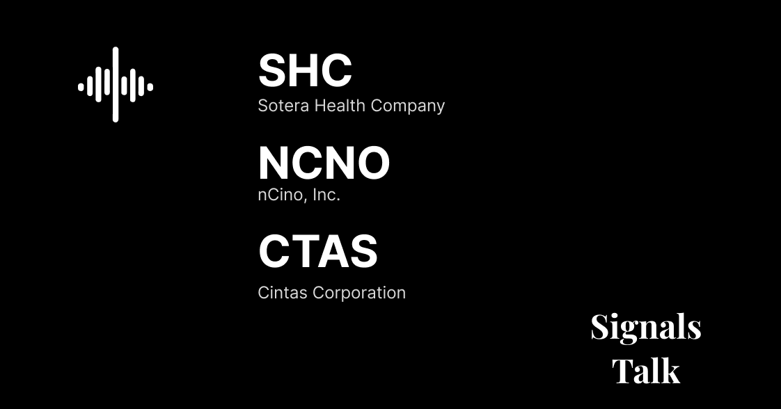 Trading Signals - SHC, NCNO, CTAS