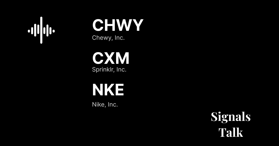 Trading Signals - CHWY, CXM, NKE