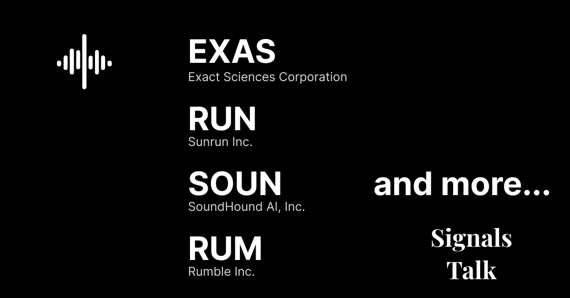 Trading Signals - EXAS, RUN, SOUN, RUM and more