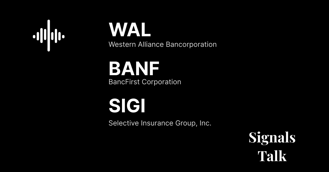 Trading Signals - WAL, BANF, SIGI