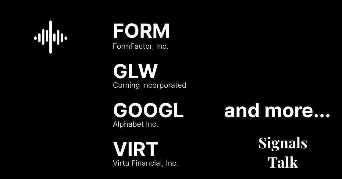 Trading Signals - FORM, GLW, GOOGL, VIRT and more