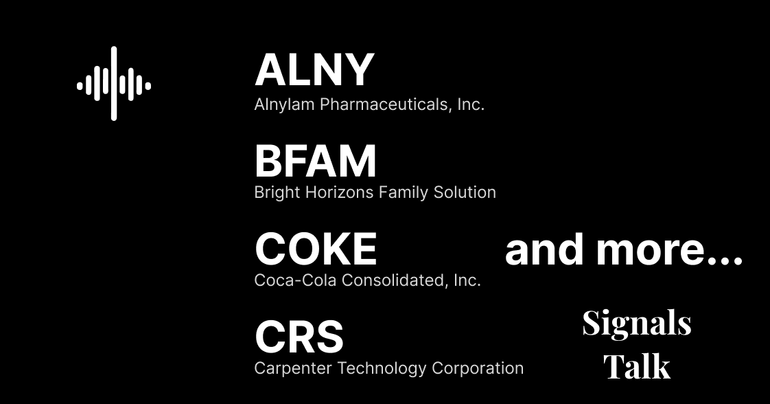 Trading Signals - ALNY, BFAM, COKE, CRS and more