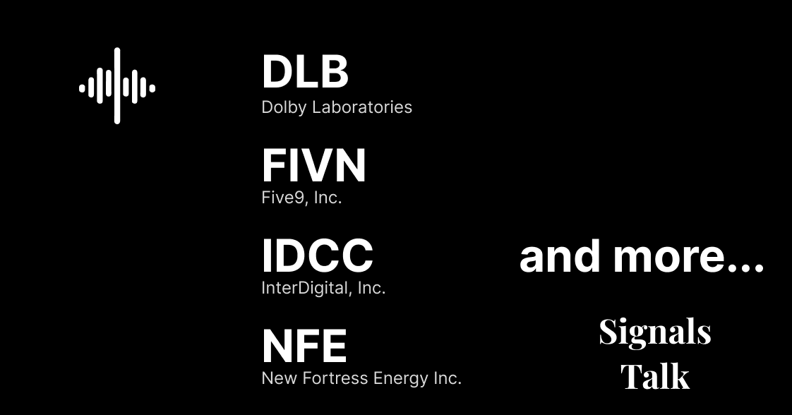 Trading Signals - DLB, FIVN, IDCC, NFE and more