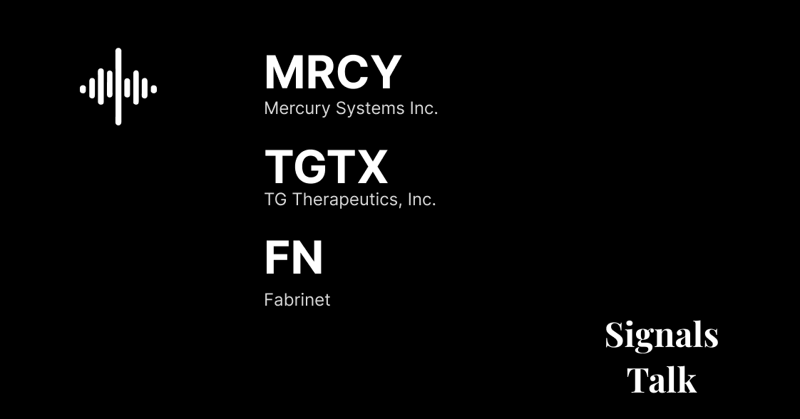 Trading Signals - MRCY, TGTX, FN