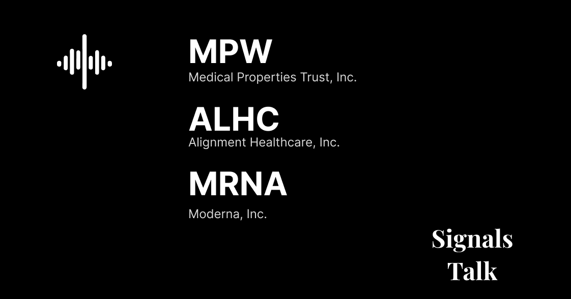 Discover latest trading signals for MPW, ALHC, MRNA.