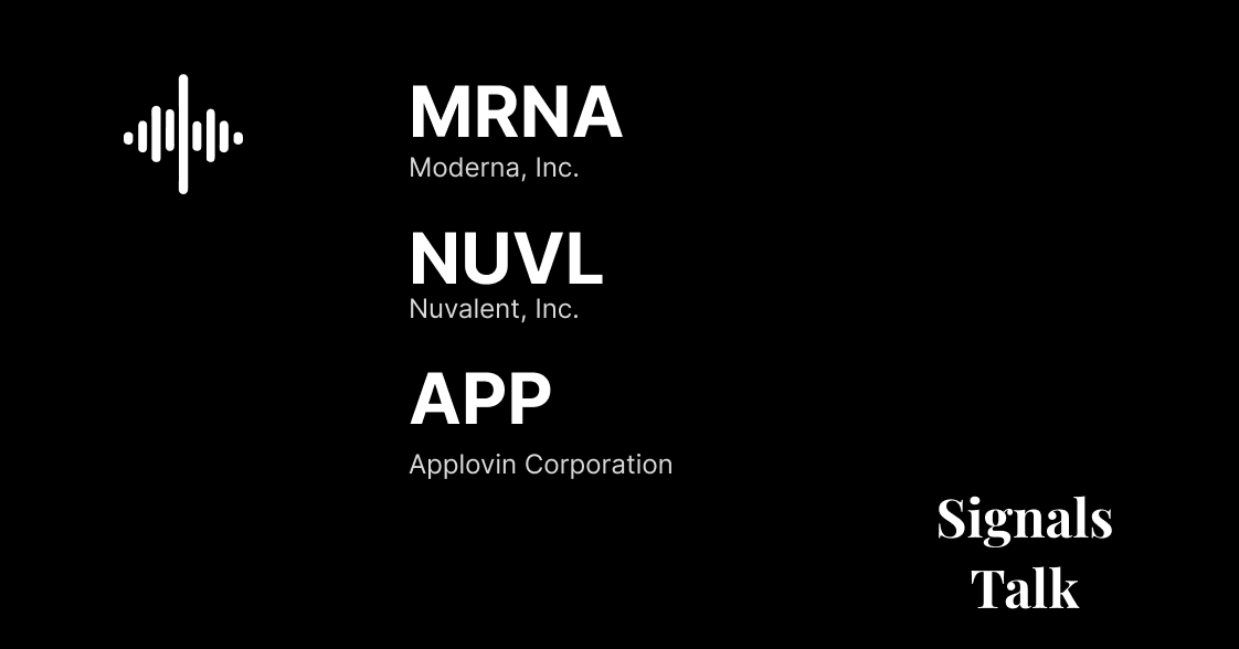 Discover latest trading signals for MRNA, NUVL, APP.