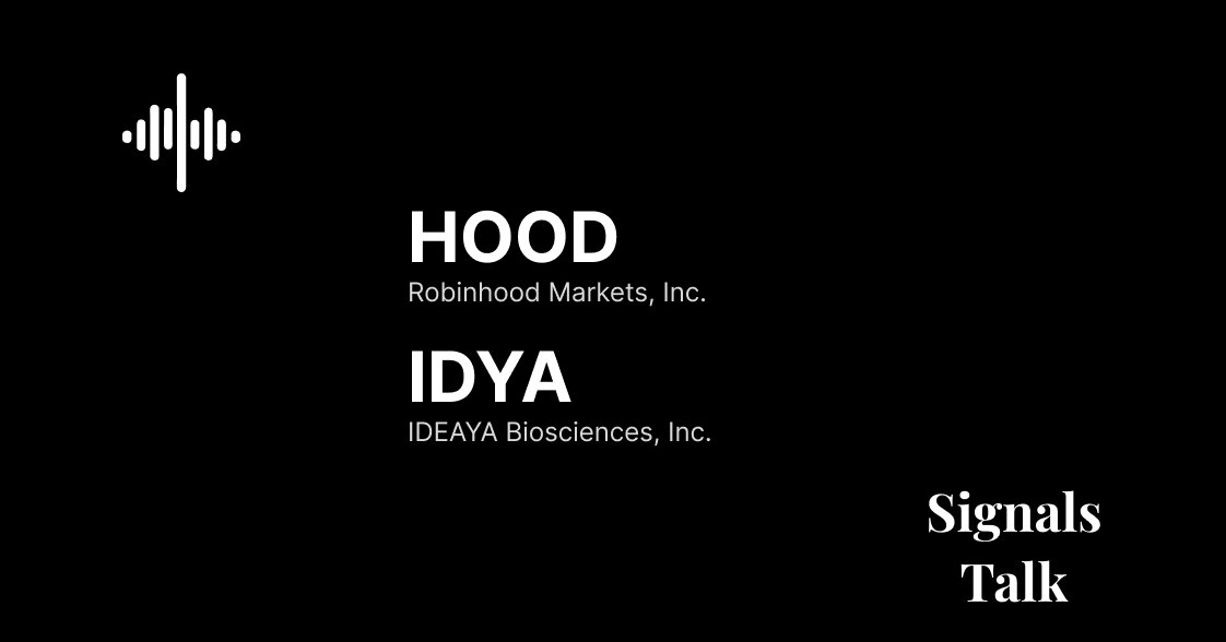 Discover latest trading signals for HOOD, IDYA.